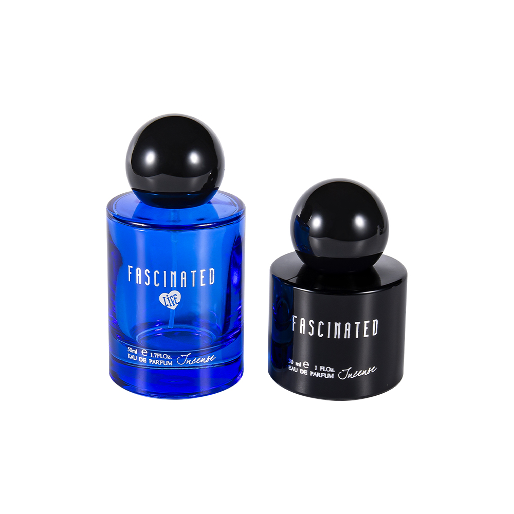 GC4748-WJ2537 30ML Silindirik Kaplamalı Altın Folyo Cam Parfüm Şişesi, Küresel ABS PP Plastik Kapaklı