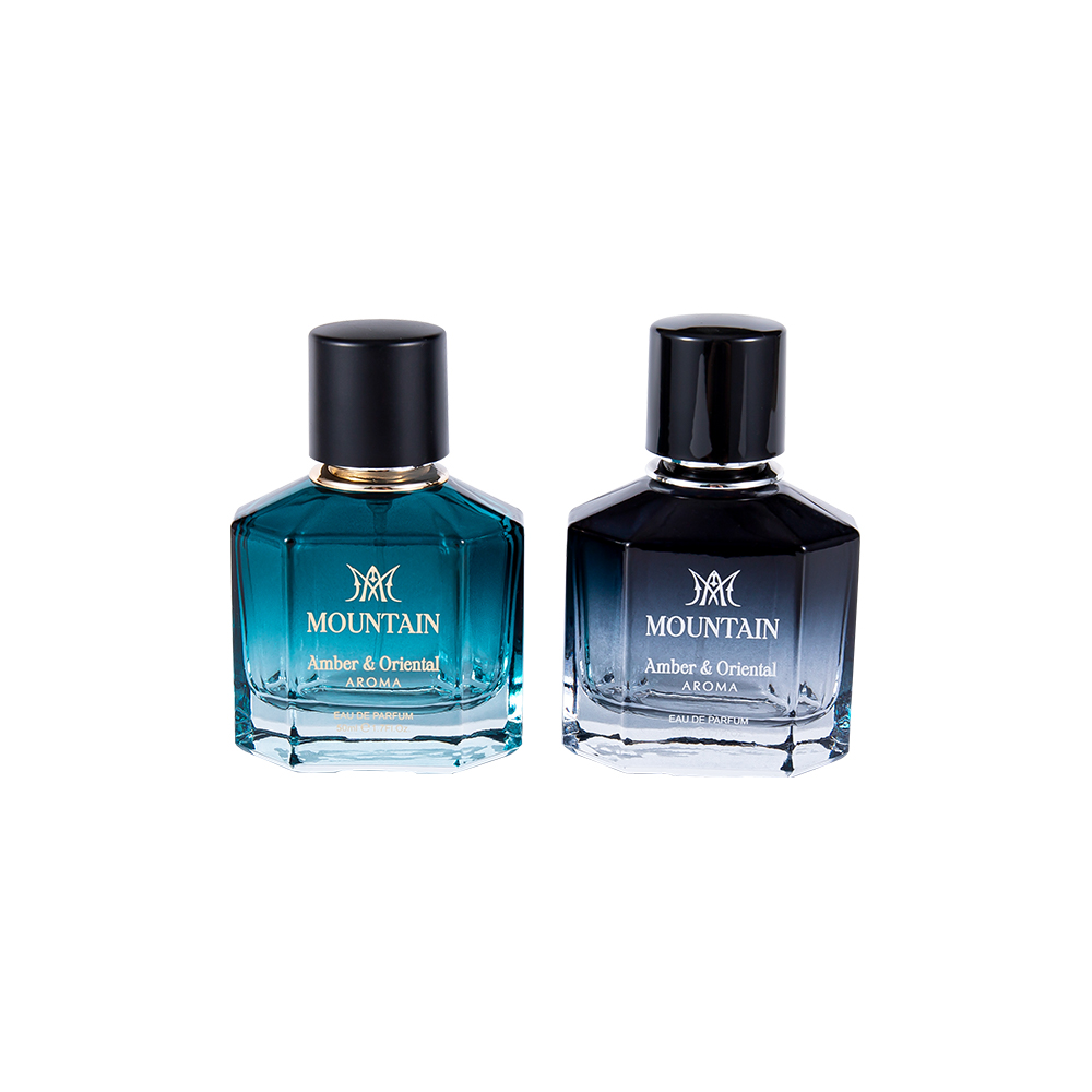 GC4030-WJ2099 50ML Kaplama Baskı ve Sıcak Damgalama Bandı PP Abs UV Parfüm Kapağı ile Cam Parfüm Şişesi