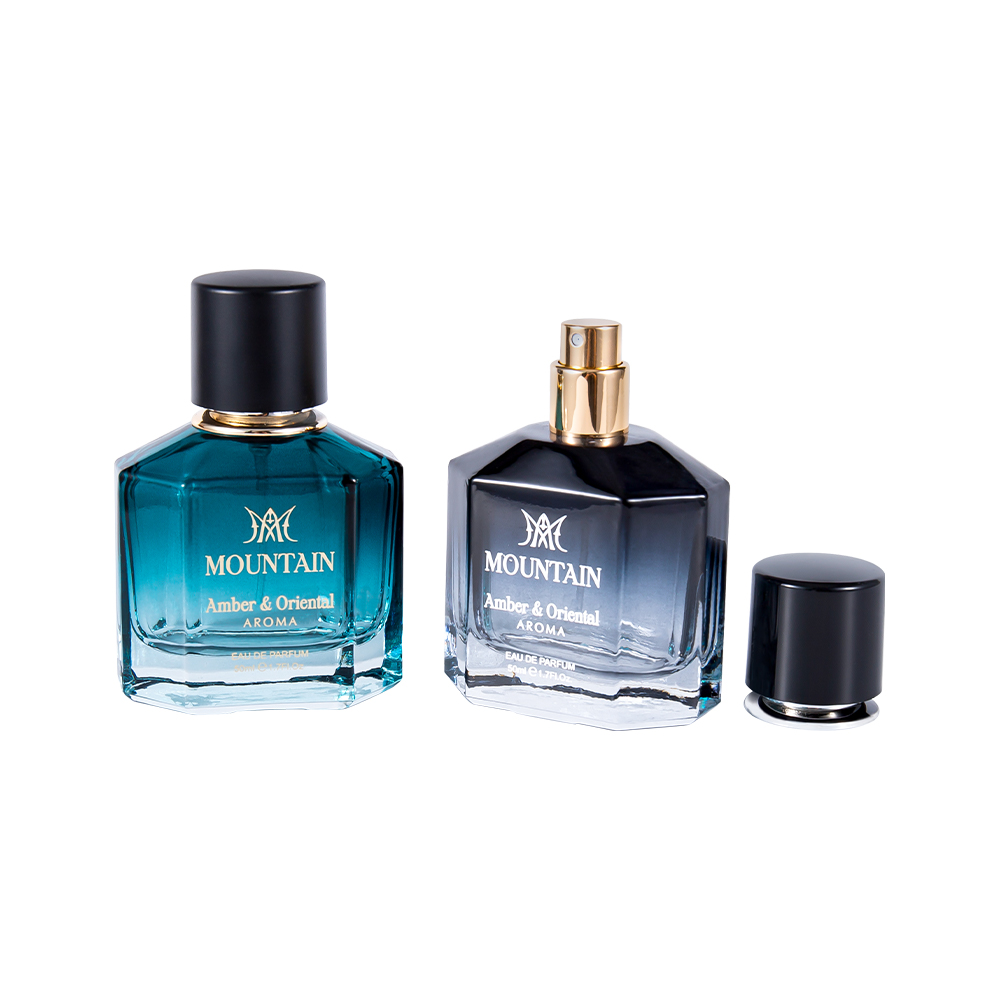 GC4030-WJ2099 50ML Kaplama Baskı ve Sıcak Damgalama Bandı PP Abs UV Parfüm Kapağı ile Cam Parfüm Şişesi