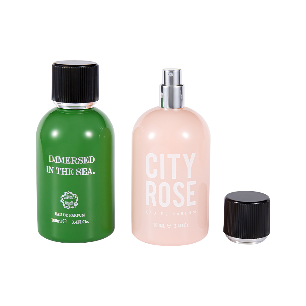 GC4463-WJ2361 100ML Yepyeni Dekoratif Cam Parfüm Şişesi Siyah Parfüm Kapaklı