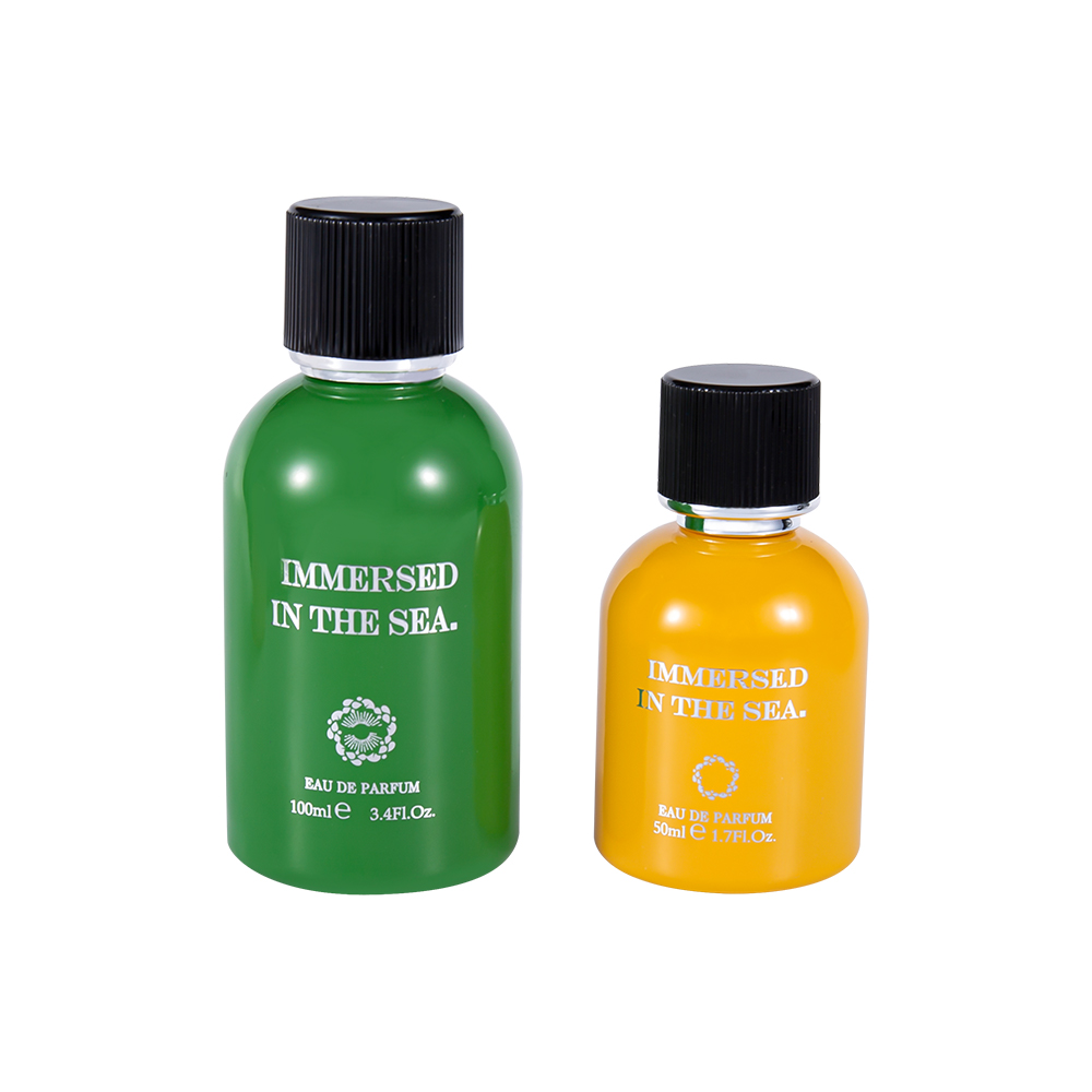 GC4463-WJ2361 100ML Yepyeni Dekoratif Cam Parfüm Şişesi Siyah Parfüm Kapaklı