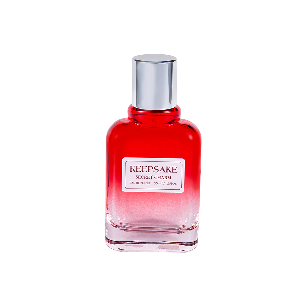 KY861-WJ412 50ML Yepyeni Parlak Gümüş Kapaklı Boş Cam Parfüm Şişesi